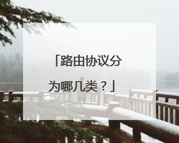 路由协议分为哪几类？