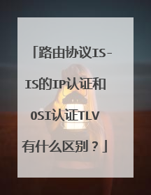 路由协议IS-IS的IP认证和OSI认证TLV有什么区别?