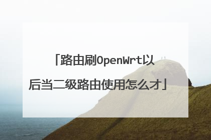 路由刷OpenWrt以后当二级路由使用怎么才