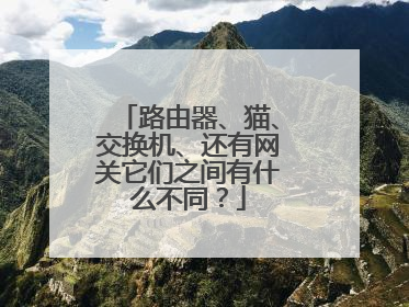 路由器、猫、交换机、还有网关它们之间有什么不同?