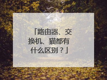 路由器、交换机、猫都有什么区别?