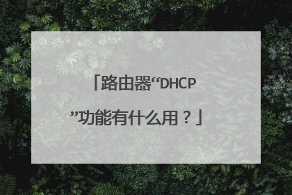 路由器“DHCP”功能有什么用？