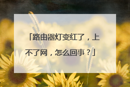 路由器灯变红了,上不了网,怎么回事?