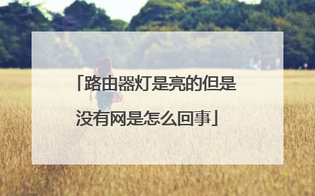 路由器灯是亮的但是没有网是怎么回事