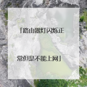 路由器灯闪烁正常但是不能上网