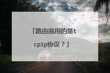 路由器用的是tcpip协议?