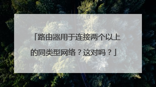 路由器用于连接两个以上的同类型网络？这对吗？