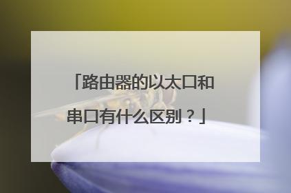 路由器的以太口和串口有什么区别？