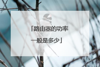路由器的功率一般是多少