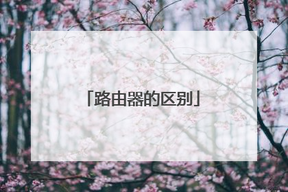 路由器的区别