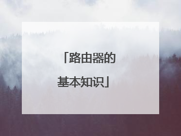 路由器的基本知识
