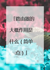 路由器的大概作用是什么(简单点)