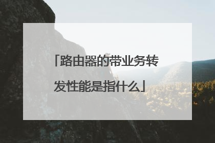 路由器的带业务转发性能是指什么