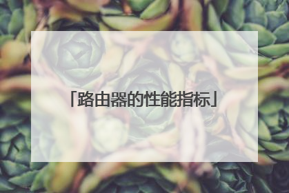 路由器的性能指标