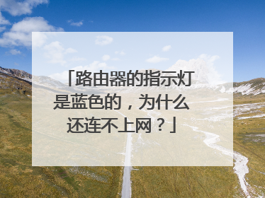 路由器的指示灯是蓝色的,为什么还连不上网?