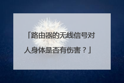 路由器的无线信号对人身体是否有伤害?