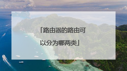 路由器的路由可以分为哪两类