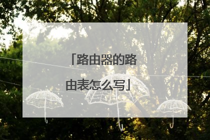路由器的路由表怎么写