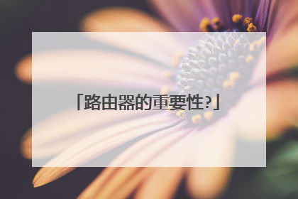 路由器的重要性?
