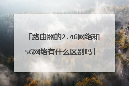 路由器的2.4G网络和5G网络有什么区别吗