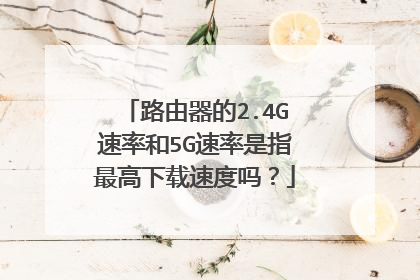 路由器的2.4G速率和5G速率是指最高下载速度吗?