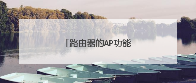 路由器的AP功能具体是什么功能?