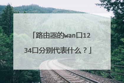 路由器的wan口1234口分别代表什么？