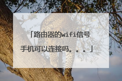路由器的wifi信号手机可以连接吗。。。