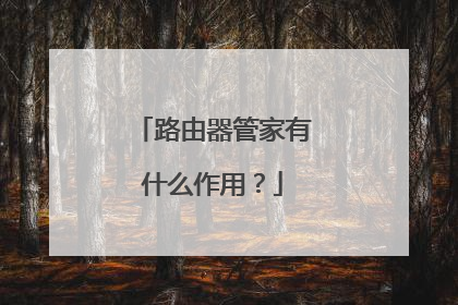 路由器管家有什么作用?
