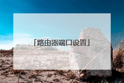 路由器端口设置