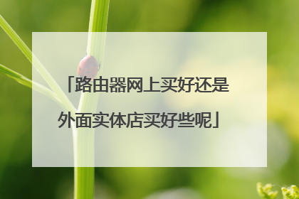 路由器网上买好还是外面实体店买好些呢