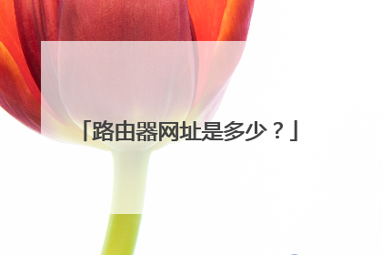 路由器网址是多少？