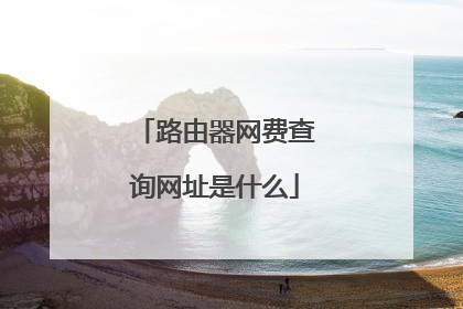 路由器网费查询网址是什么