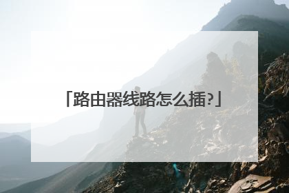 路由器线路怎么插?