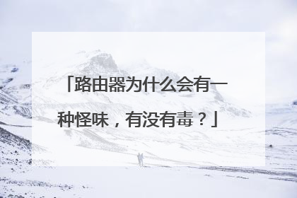 路由器为什么会有一种怪味，有没有毒？
