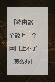 路由器一个能上一个网口上不了怎么办