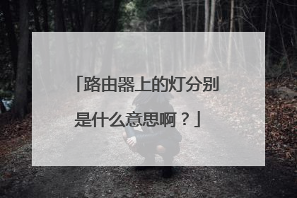 路由器上的灯分别是什么意思啊?