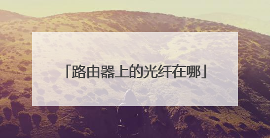 路由器上的光纤在哪