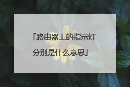 路由器上的指示灯分别是什么意思