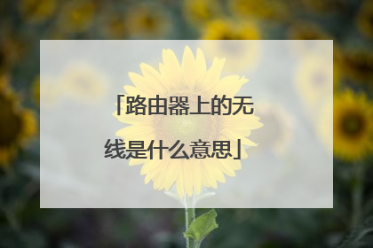 路由器上的无线是什么意思
