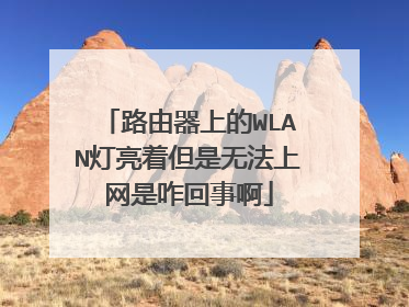 路由器上的WLAN灯亮着但是无法上网是咋回事啊