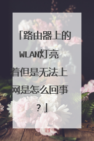 路由器上的WLAN灯亮着但是无法上网是怎么回事？