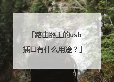 路由器上的usb插口有什么用途?