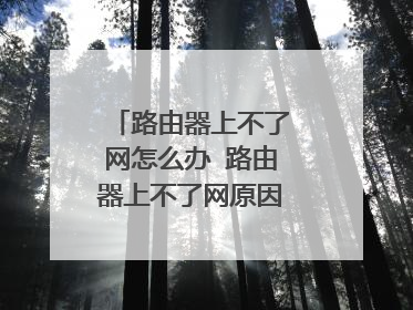 路由器上不了网怎么办 路由器上不了网原因和解决方法