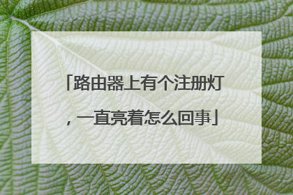 路由器上有个注册灯,一直亮着怎么回事