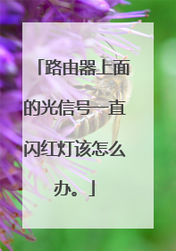 路由器上面的光信号一直闪红灯该怎么办。