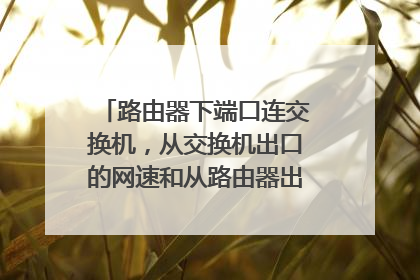 路由器下端口连交换机,从交换机出口的网速和从路由器出口的网速是一样的吗?没有没分流?