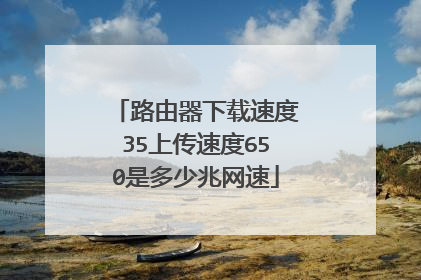 路由器下载速度35上传速度650是多少兆网速