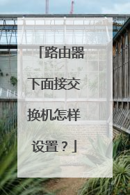 路由器下面接交换机怎样设置？