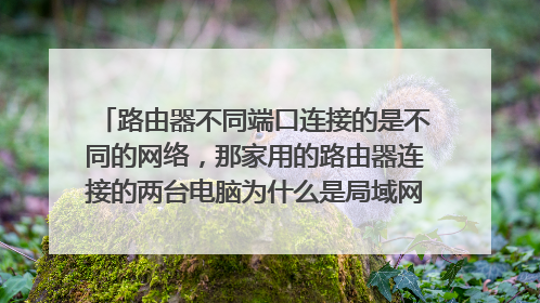 路由器不同端口连接的是不同的网络,那家用的路由器连接的两台电脑为什么是局域网?IP地址又是怎么区分的